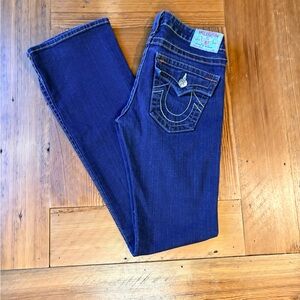 True Religion Becky Jeans – Size 27 – Dark Wash Bootcut Designer Y2K Western
